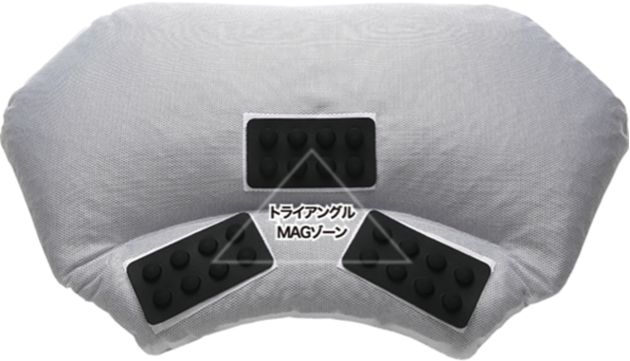 眠っている間にコリを改善　高いフィット感を得られる磁気枕