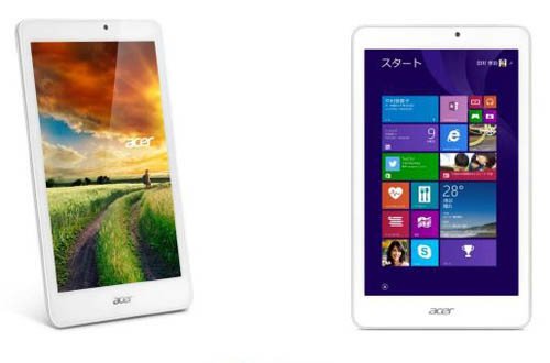 エイサー、薄型軽量の8型Windowsタブレット発売　前後のカメラを自撮りやビデオ通話に