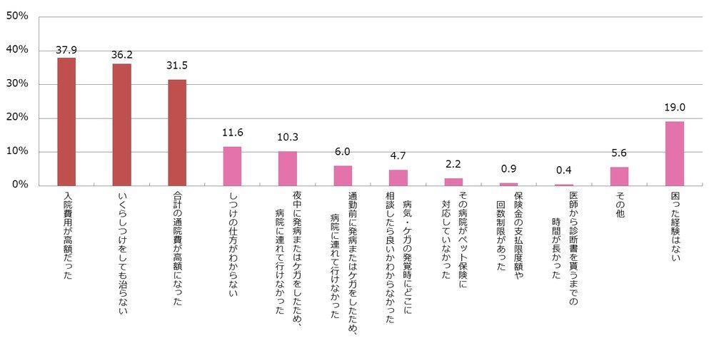 ペット医療高額化も保険加入者は2割未満　au損害保険が調査　