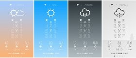 選べるデザインテーマ　遊び心ある天気予報アプリ「SORA」