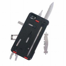 アーミーナイフみたいなiPhoneケース　アウトドアで使える22種の工具付き