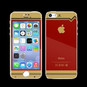 ファミコン風レトロデザインのiPhone5用液晶保護フィルム