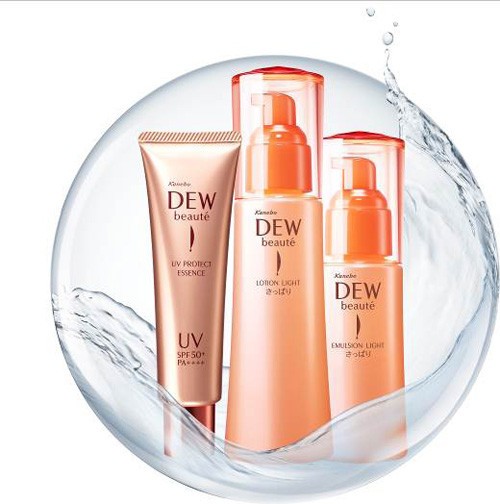 エイジングケアシリーズ「DEW　ボーテ」から日焼け止め美容液と春夏向けの化粧水・乳液発売