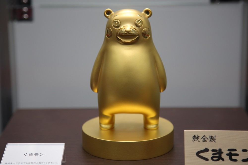 純金製くまモン。田中貴金属ジュエリーが製作した