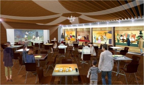 映画をイメージしたカフェ　（C）2014 Handle Productions Oy ＆ Pictack Cie （C）Moomin Character