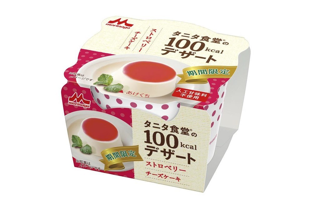レアチーズケーキに色鮮やかなストロベリーソース　森永「タニタの人気デザート」シリーズから新商品登場