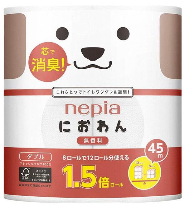 「nepia におわん／におわにゃん」発売、芯に植物由来の消臭剤を配合したトイレットペーパー