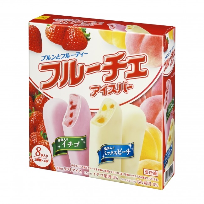 ロッテアイスが「フルーチェ」アイスバーを発売　「イチゴ」と「ミックスピーチ」のアソート