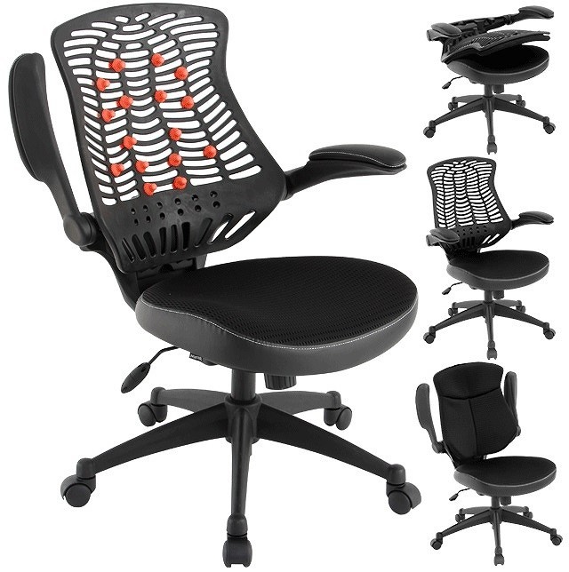 16個の「指圧的アタッチメント」を装備したオフィスチェア　ビーズ「BH-81-Fクノッへンプラス」