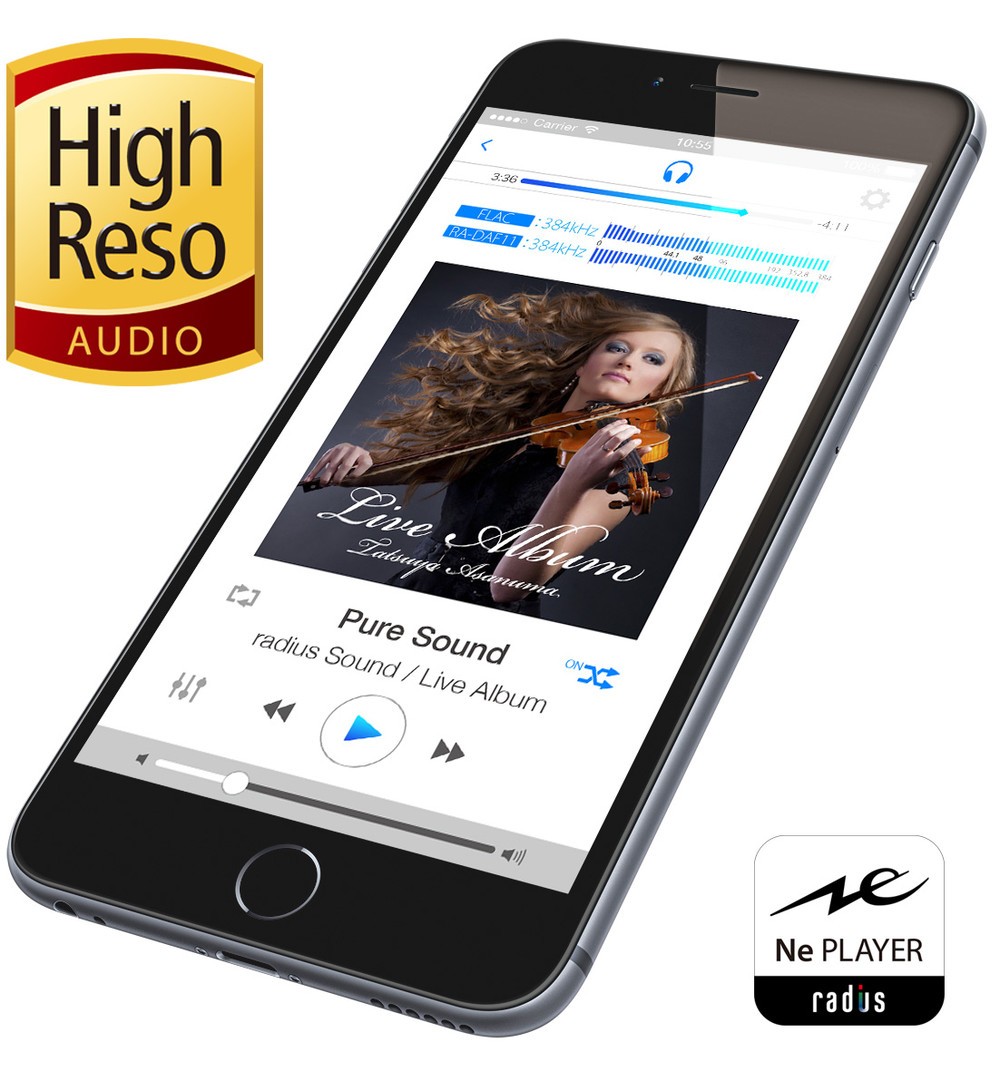 iPhone用ハイレゾ再生アプリ「Ne PLAYER for iOS」リリース　ラディウス