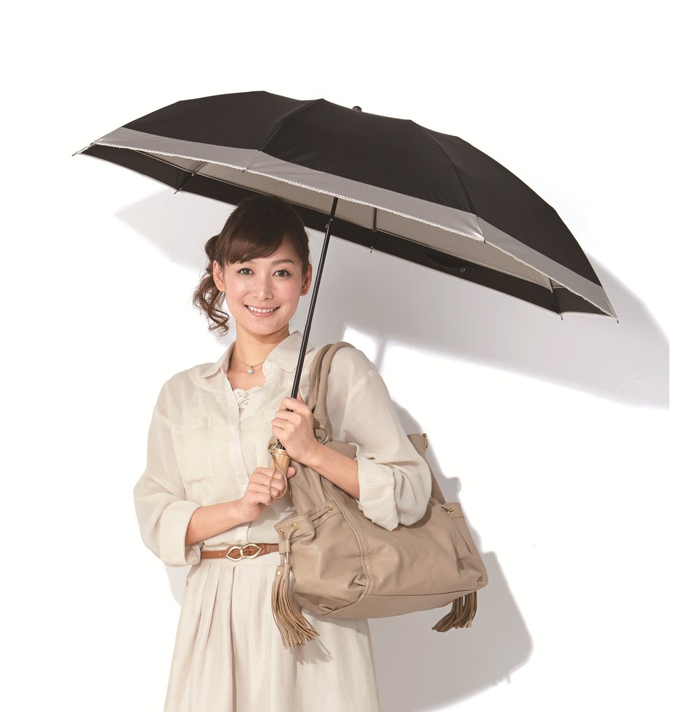 片面広くバッグ濡らさず、軽量で携帯もラクラクな折りたたみ傘