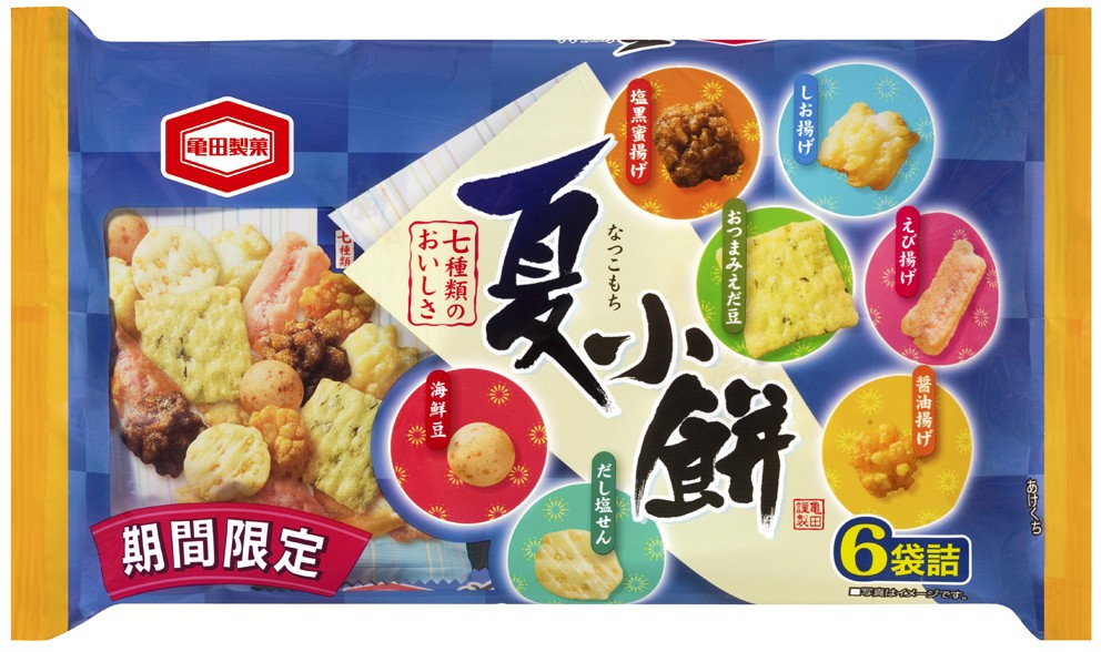 「135グラム 夏小餅」亀田製菓が発売、7種類のあられが楽しめる
