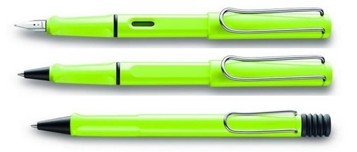 ドイツの人気筆記具「ラミー　サファリ　ネオンライム」2015年限定カラー発売