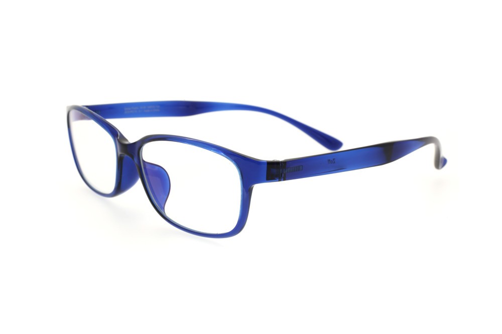 フレームの側頭部前部と中腹の2箇所に支点を設け、2段階にカーブする設計