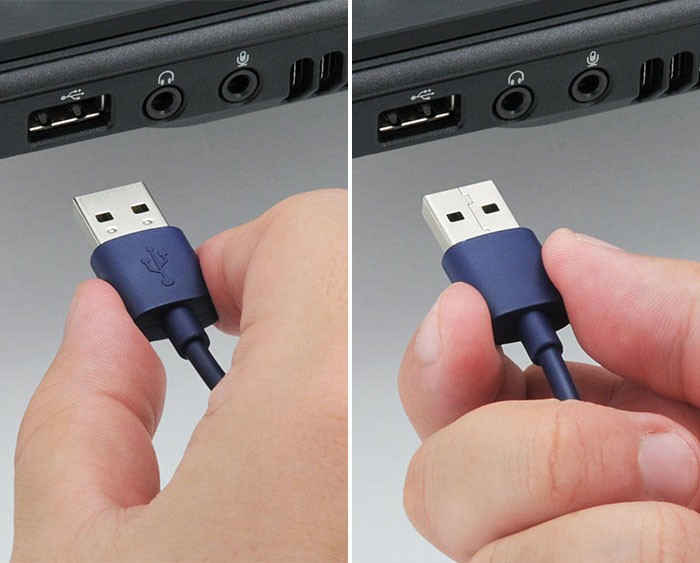 表裏どちらでもPCに挿せる「両面USBケーブル」　ライトニング、microUSBの2モデル