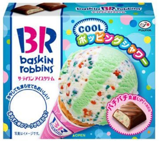 不二家「サーティワンチョコレート（クールポッピングシャワー）」　ぱちぱちキャンディ増量で清涼感アップ