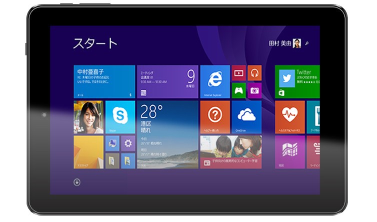 8.9型マルチタッチIPS液晶とクアッドコアCPU搭載のWindowsタブレット