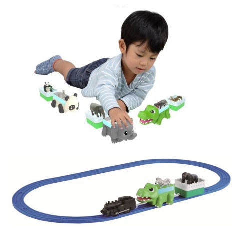 「トミカ」「プラレール」と一緒に遊べる列車型プレイセット「アニマルトレイン」シリーズ3種