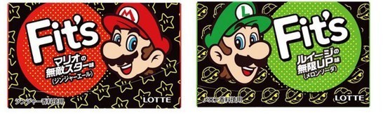 ロッテのFit's、国民的ゲームキャラクターのマリオ＆ルイージとコラボ