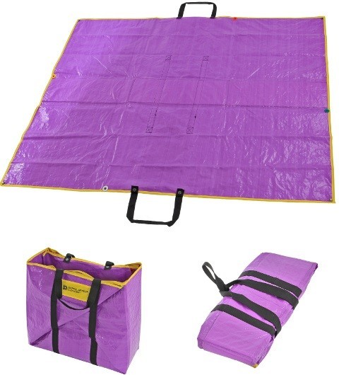 レジャーシートが大型トートバッグに早変わりする「折り紙レジャーシート」