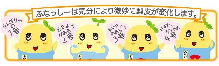 パッケージに登場するふなっしーたち