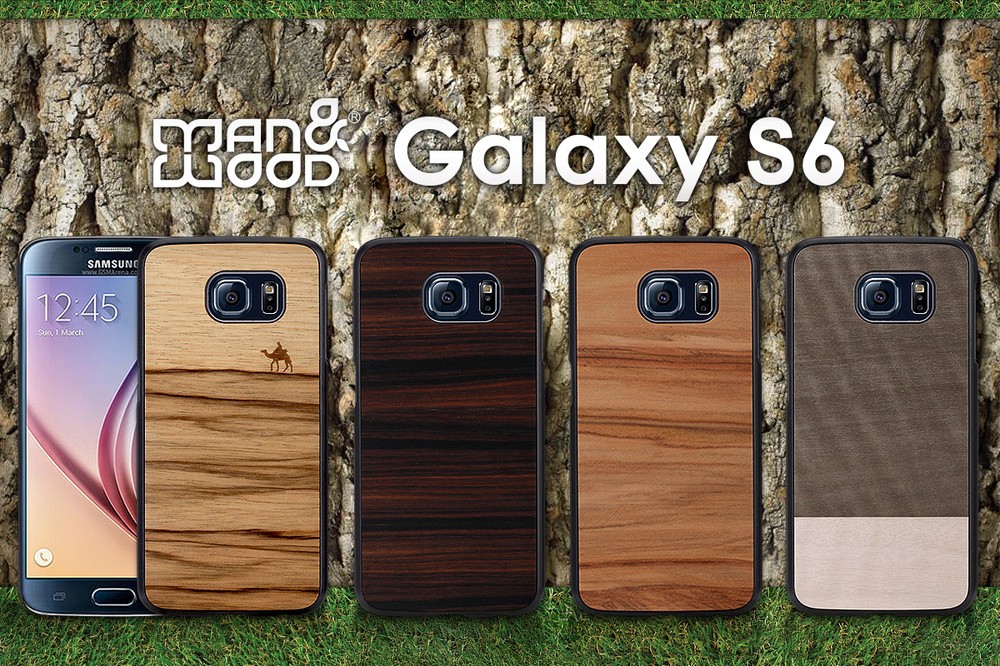 特殊技術で薄く切った天然木とポリカーボネートを一体化　「Man&Wood」からGalaxy S6ケース