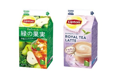 「リプトン　緑の果実　洋梨ミックスティー」　ライムと緑茶を加え、すっきりとした味わいに