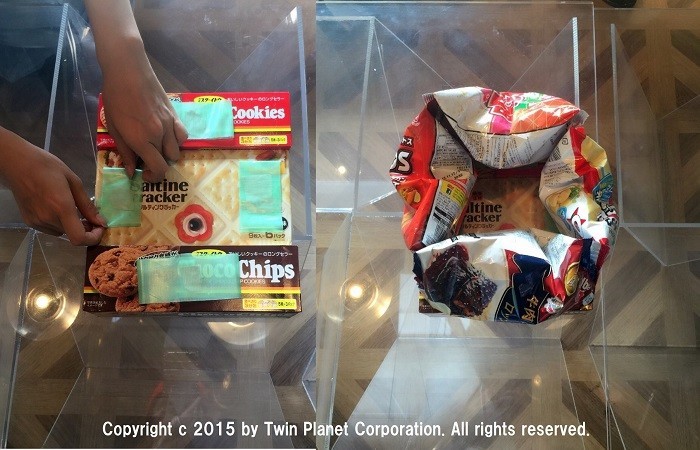 繋げたポテチを今度は土台の上にON