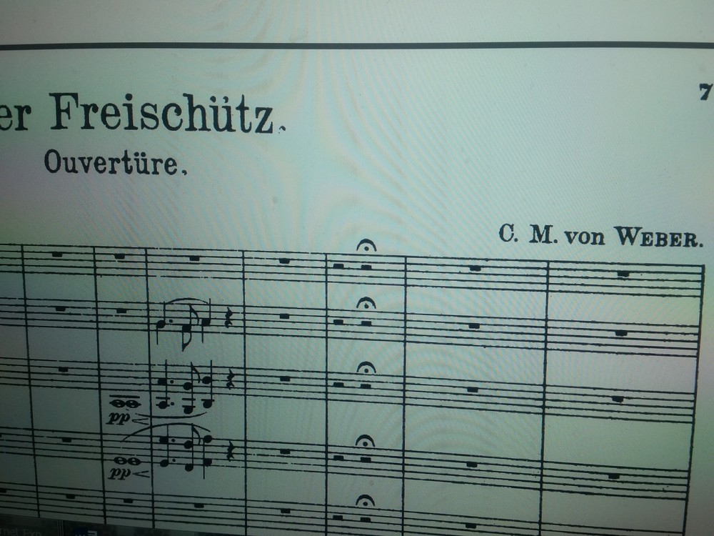 「魔弾の射手」の楽譜の最初のページ