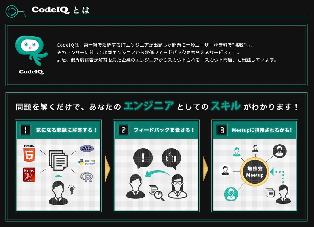 ITエンジニア向け実務スキル評価サービス「CodeIQ」