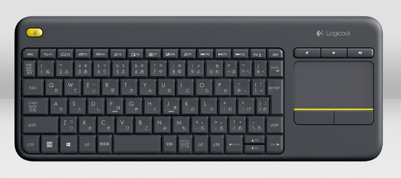 テレビに接続したPCの操作に最適　タッチパッド一体型「ロジクール ワイヤレス タッチキーボード」