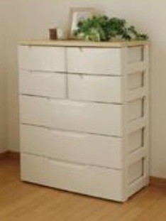 小物の収納に便利な小引出し付きの「MUチェスト」