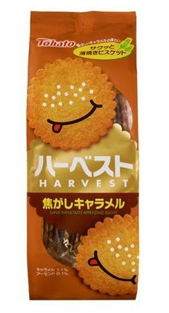 東ハトの薄焼き「ハーベスト」に新フレーバー「焦がしキャラメル」