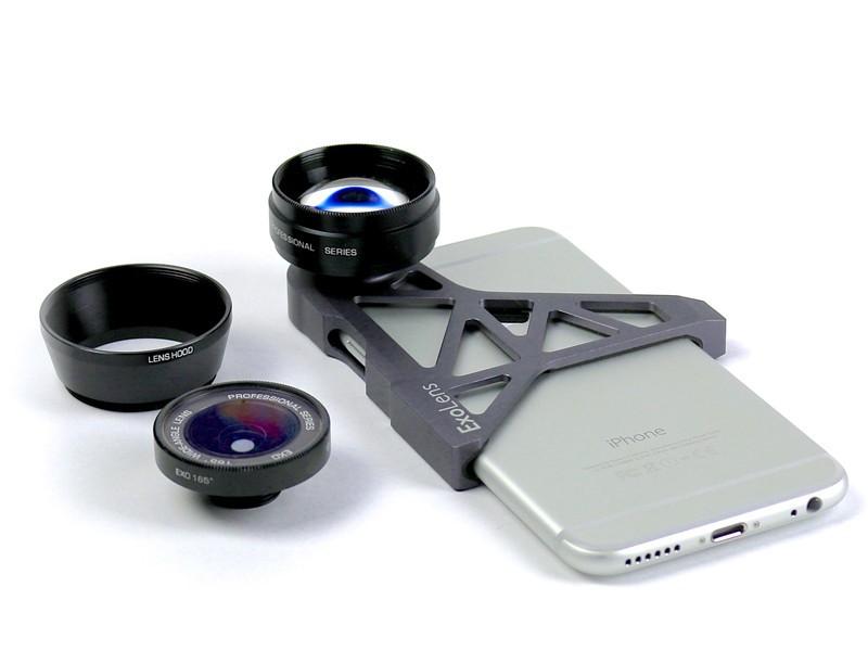 iPhone 6専用フレームで取り付ける望遠＆広角レンズ「EXOLENS for iPhone 6」