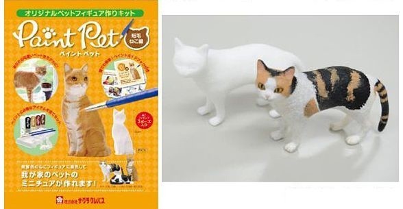 世界で一つの「我が家の猫フィギュア」が作れる　サクラクレパス「ペイントペット」