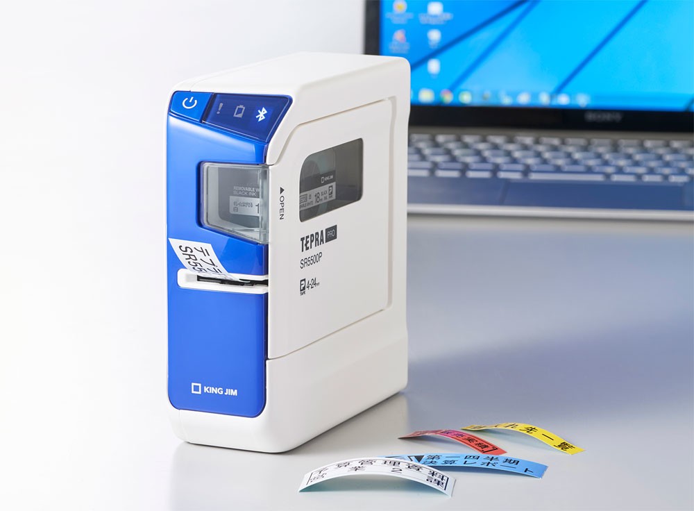 シリーズ初Bluetooth対応　iPhoneからワイヤレスでラベル印刷　「テプラPRO SR5500P」