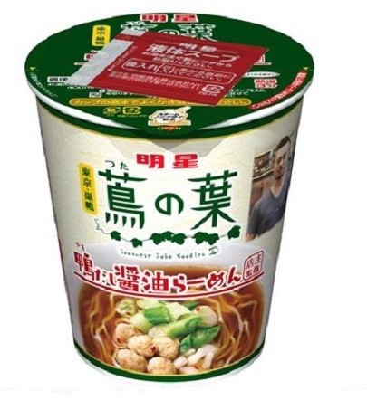 明星食品、巣鴨の人気店「蔦の葉」監修のカップめん「鴨だし醤油らーめん」を発売