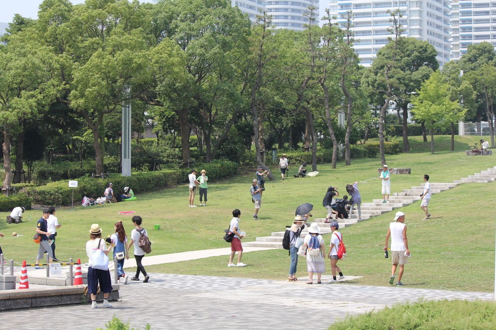 思い思いの方法で撮影を楽しんだ