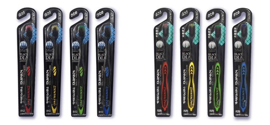 独自開発「フッ素配合ダイヤ毛」が歯垢を除去　歯ブラシ「デンタルプロブラックダイヤ」