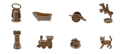 各年代別のトークン（ブロンズ風）