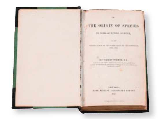 チャールズ・ダーウィン「種の起源」、ロンドン、1859年、初版