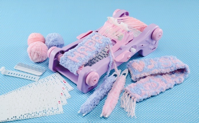 文字、模様が簡単に織れる