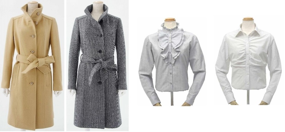 「YUMI　KATSURA」ブランドのスタンドカラーコートとブラウスを発売　はるやま