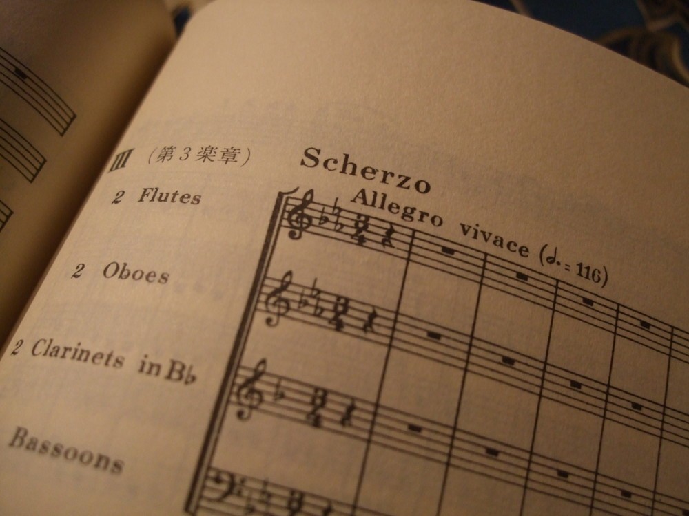 第3楽章に初めて採用された「スケルツォ」という早い形式