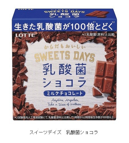 チョコレートで乳酸菌を摂れる　ロッテ「スイーツデイズ　乳酸菌ショコラ」