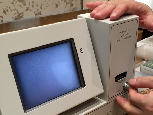 位相差顕微鏡にてチェック