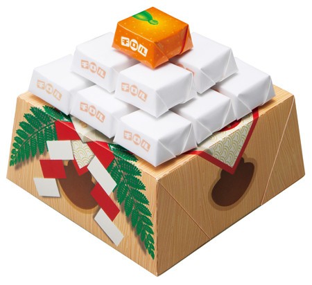 「チロルの鏡餅」再び　「みるくもち」と「みかんゼリー」