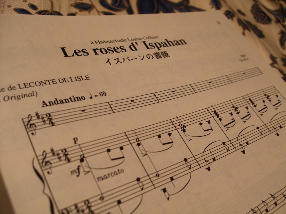 抑制された表現の美しさ...フォーレ「イスファハンの薔薇」　高踏派詩人ルコント＝ド＝リールの詩