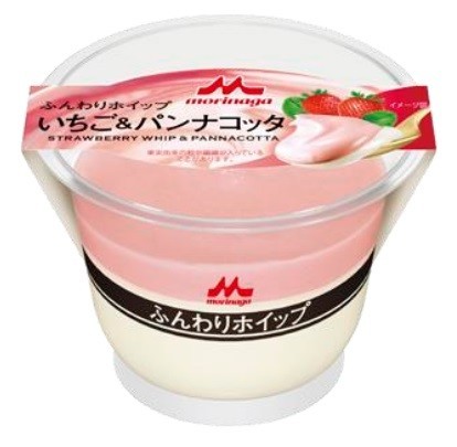 なめらかパンナコッタとふんわりいちごホイップの2層仕立てデザート