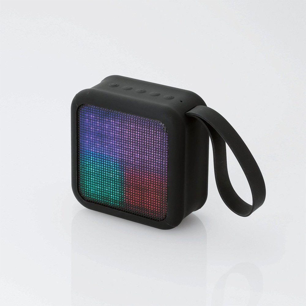 LED搭載、音楽に合わせて光るBluetoothスピーカー　エレコム「LBT-SPLD01AVBK」